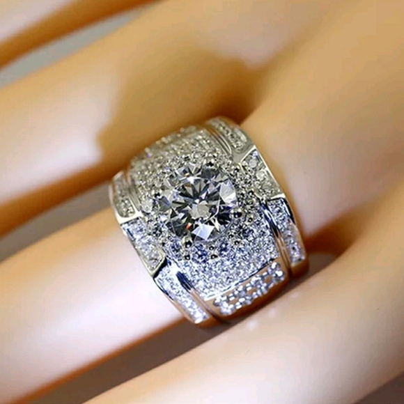 FIRM🆕️2ct Lab Created/Simulated Diamonds 925 Sterling Silver Ring - Picture 7 of 10